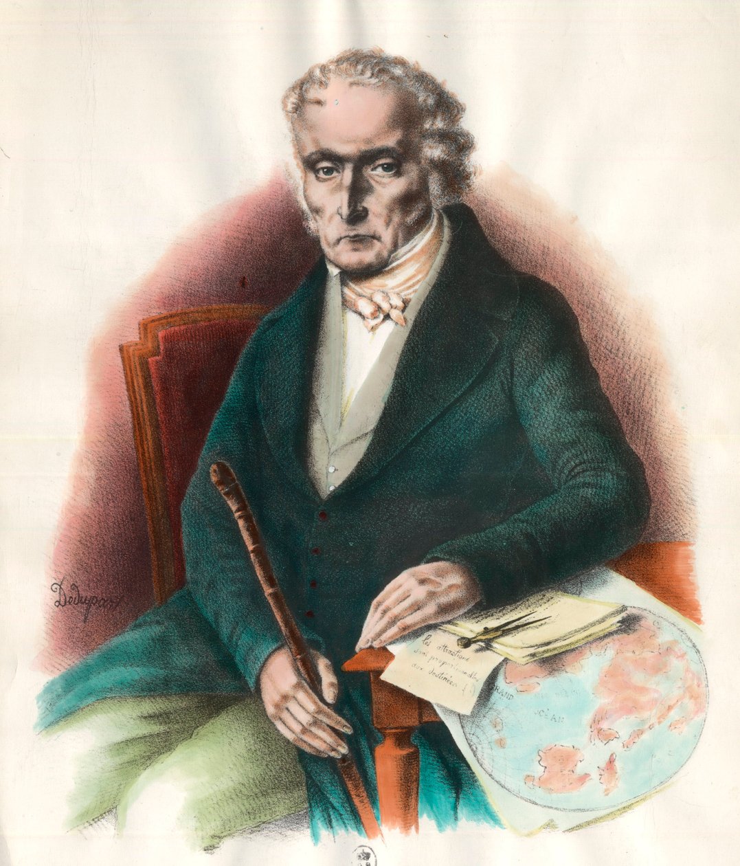 Retrato de Charles Fourier (1772 - 1837), teorista socialista francês. Gravura do século XIX. Coleção particular. de Unknown artist
