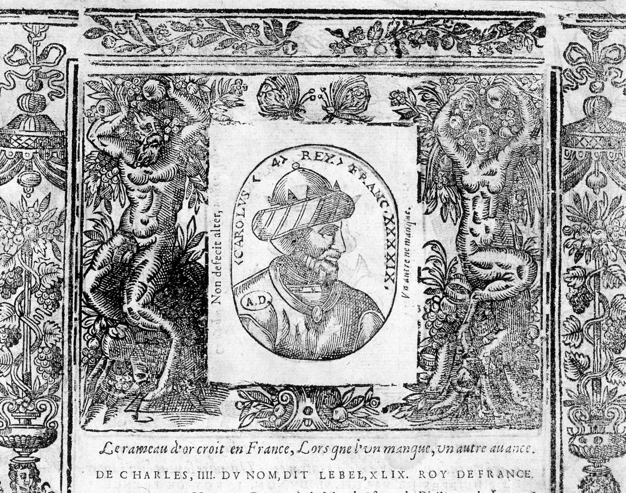 Retrato de Carlos IV Le Bel, Rei de França de 1322 a 1328. de Unknown artist
