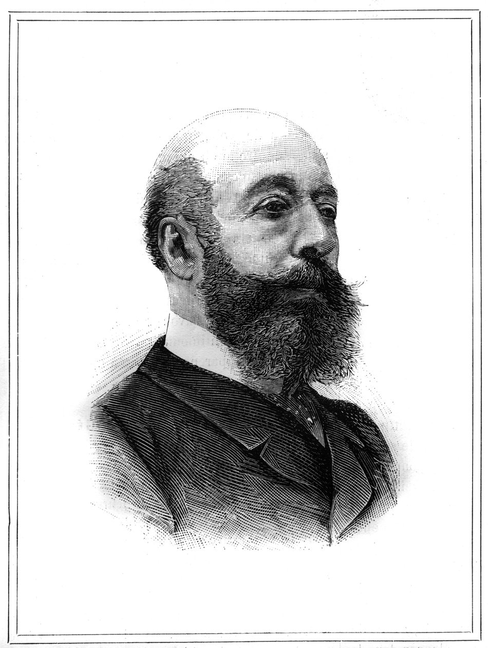 Retrato de Charles Lambert de Sainte Croix (Sainte-Croix) (1827-1889), político francês. Gravura em "Le Monde Illustré", 2 de janeiro de Unknown artist