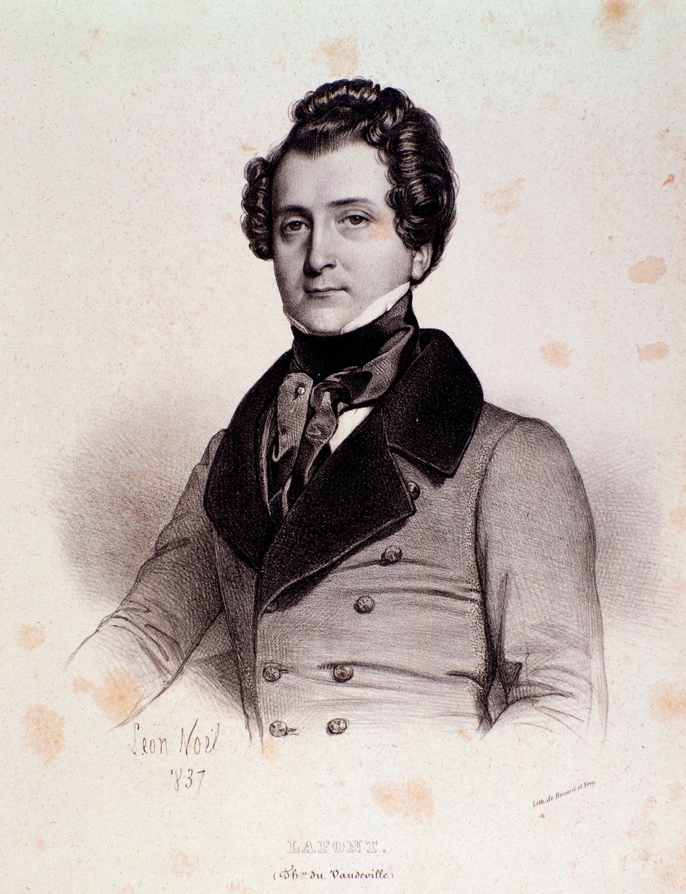 Retrato de Charles Philippe Lafont (gravura) de Unknown artist