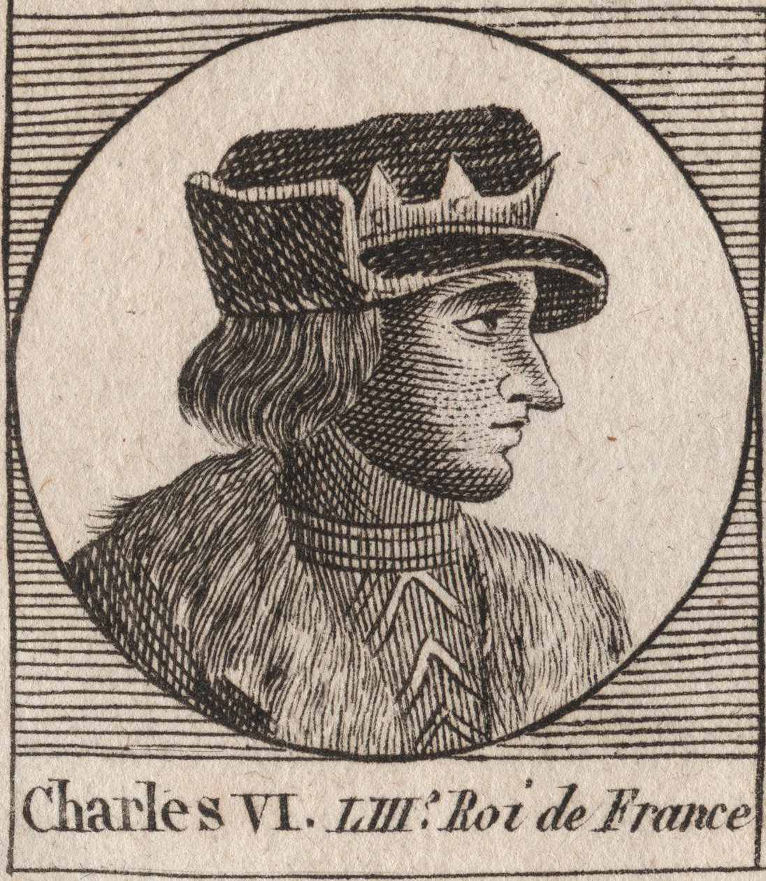 Retrato de Carlos VI (1368-1422), Rei da França - CHARLES VI (1368-1422) Rei da França de Unknown artist