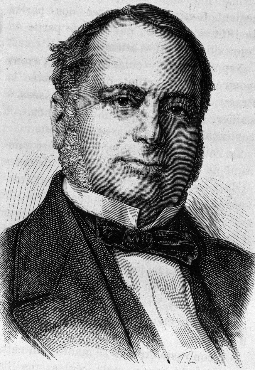 Retrato de Charles Valletta (? - 1881). Gravura do final do século XIX em "Histoire de France" de H. Martin. de Unknown artist