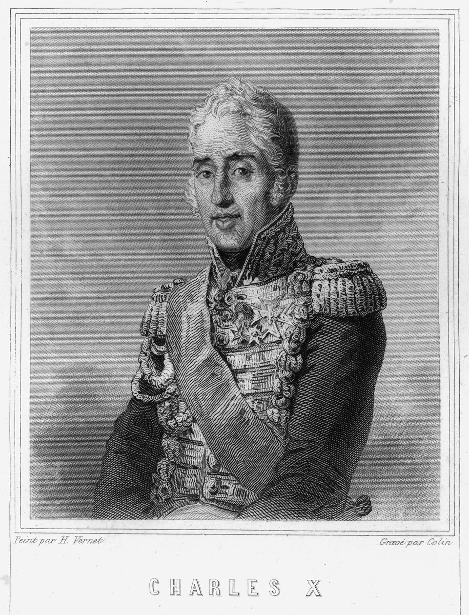 Retrato de Carlos X (1757 - 1836), Rei de França - em "Histoire des Français" de Lavallée, gravura, sd. de Unknown artist