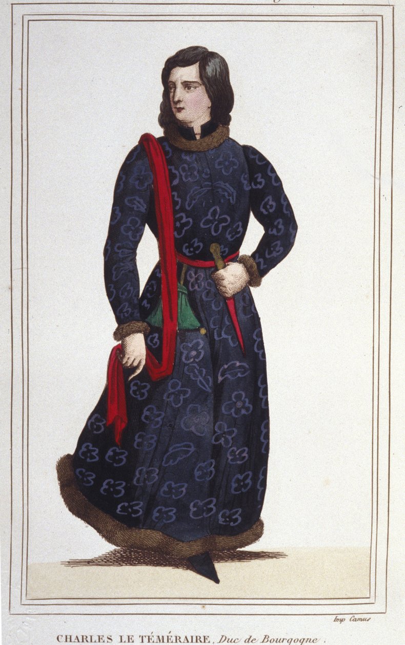 Retrato de Charles the Bold (1433-1477), Duque de Borgonha. Gravura de 1830 de Unknown artist