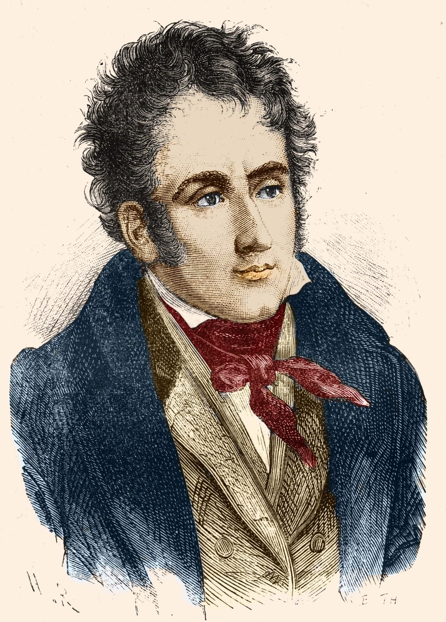 Retrato de Chateaubriand. Gravura sd. Século XIX. de Unknown artist