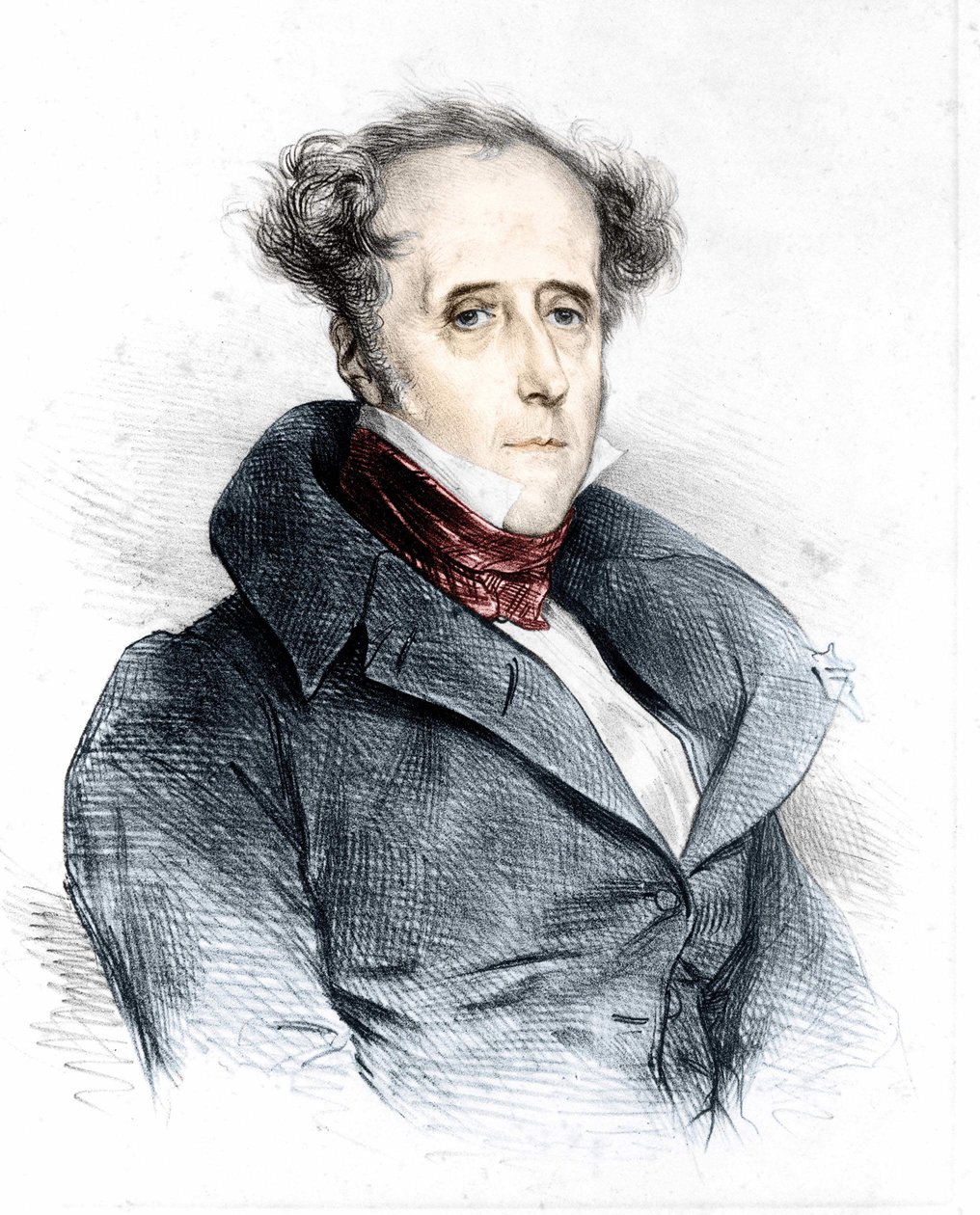 Retrato de Chateaubriand de Devéria - no jornal "L