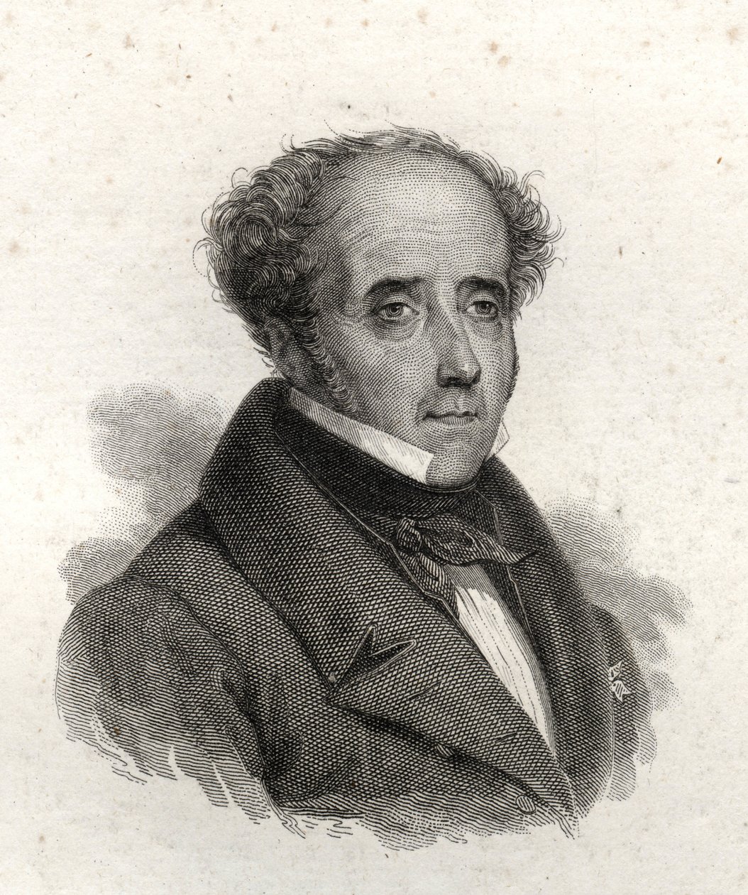 Retrato de Chateaubriand, gravura do século XIX de Unknown artist
