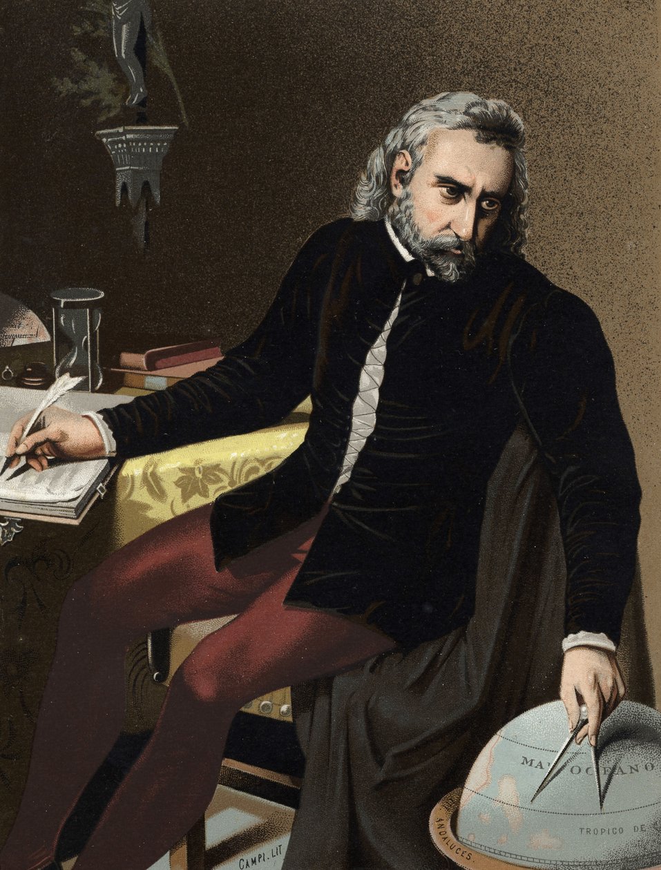 Retrato de Cristóvão Colombo em italiano Cristoforo Colombo: Navegador de origem Genes (Genes de Unknown artist
