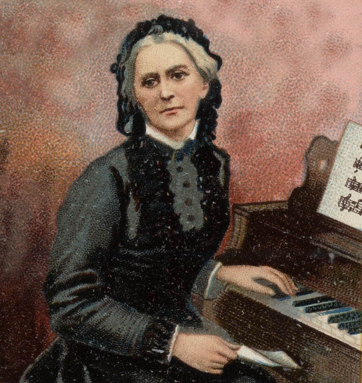 Retrato de Clara Schumann (1819-1896), pianista e compositora alemã, esposa de Robert Schumann. de Unknown artist