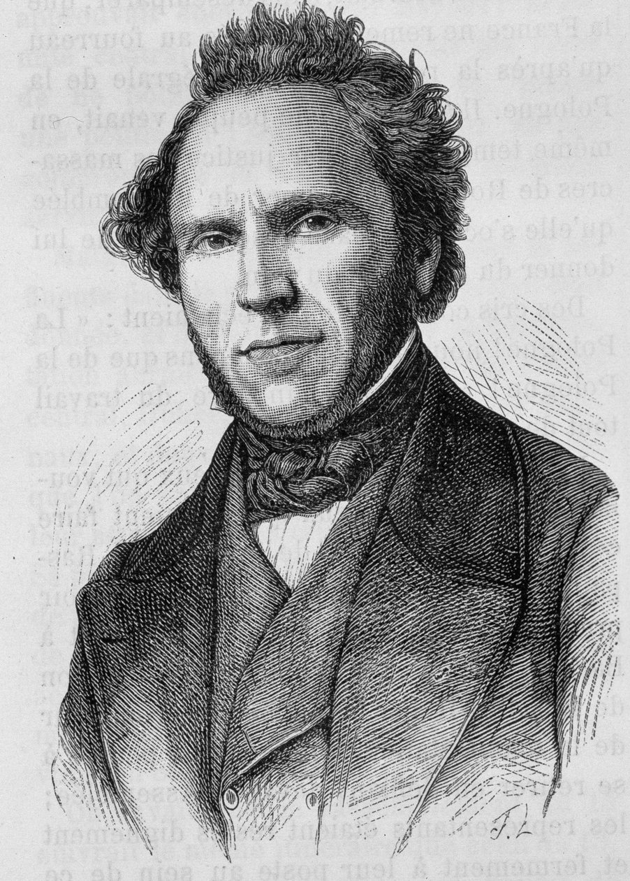 Retrato de Claude Anthime Corbon (1808 - 1891). Gravura do final do século XIX em "Histoire de France" de H. Martin. de Unknown artist