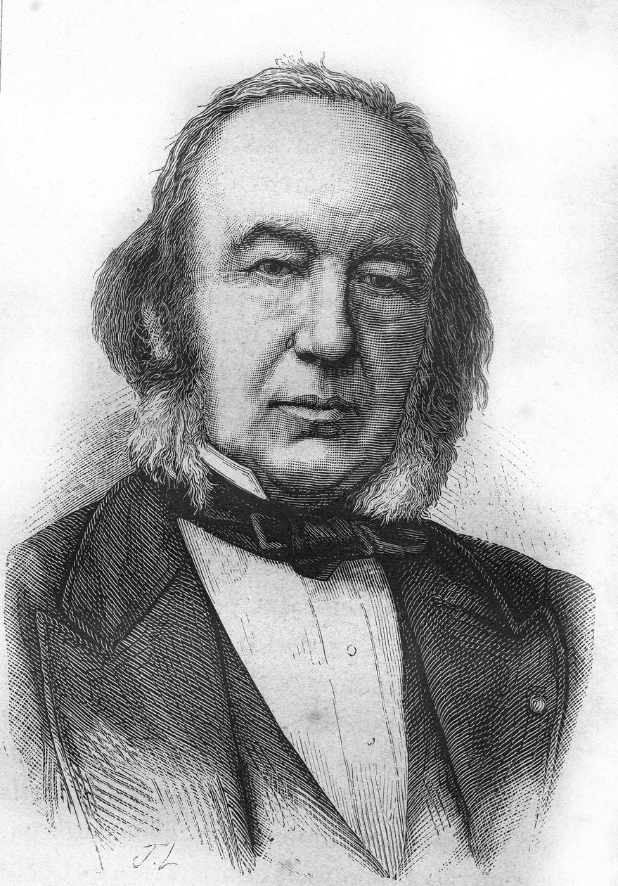 Retrato de Claude Bernard (1813 - 1878) Fisiologista francês - em "L