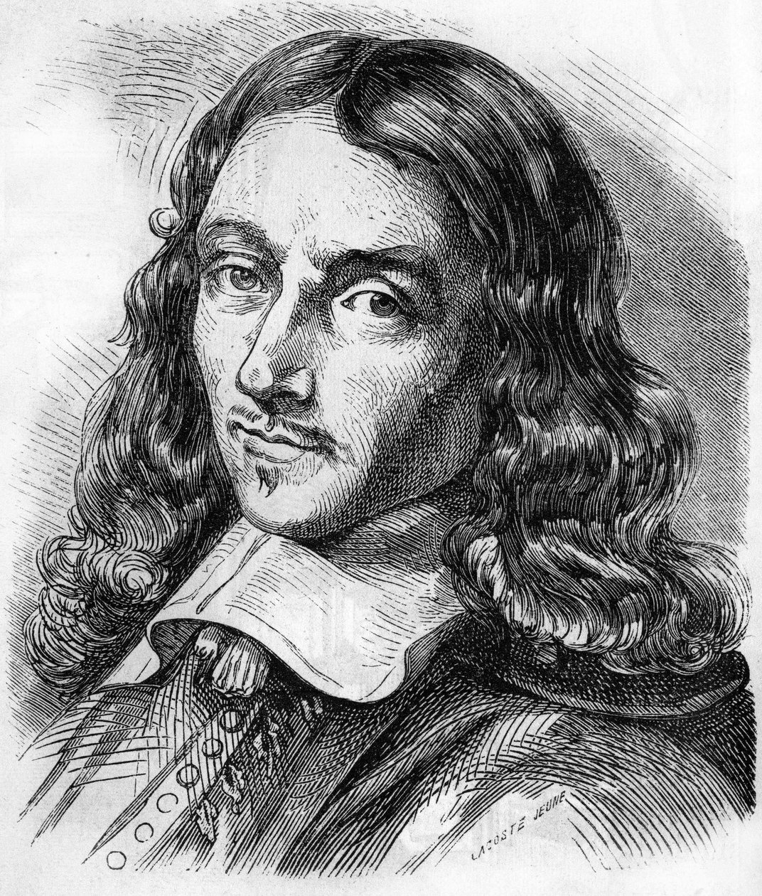 Retrato de Claude Perrault (1613 - 1688) Arquiteto, médico e físico francês. Gravura a partir de 1866. de Unknown artist