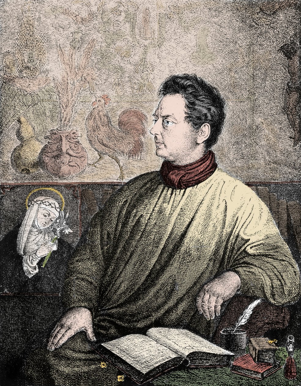 Retrato de Clemens Brentano (1778-1842), escritor e poeta alemão - Retrato de Clemens Maria Brentano de Unknown artist
