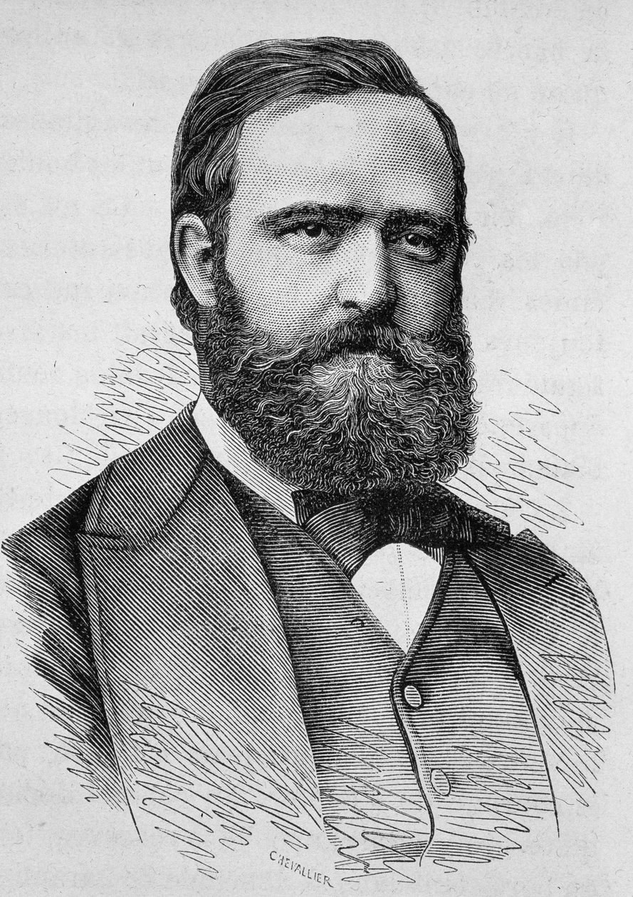 Retrato de Clément Duvernois. Gravura do final do século XIX em "Histoire de France" de H. Martin. de Unknown artist