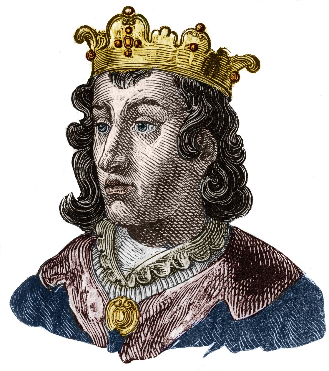 Retrato de Clothaire III (652 - 673), Rei de Neústria e Borgonha de Unknown artist