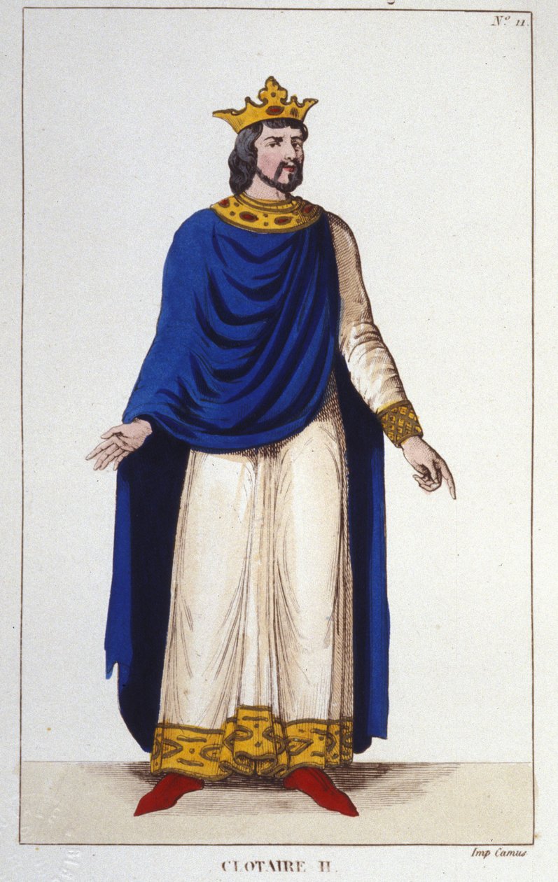 Retrato de Clothaire II (584 - 628), Rei da Neústria e Rei dos Francos. de Unknown artist