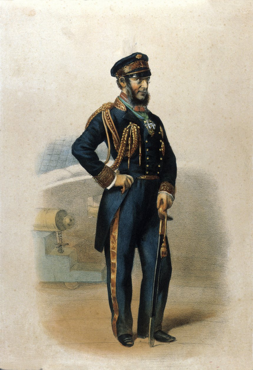 Retrato do Conde Carlo di Persano Pellion (1806-1883), patriota da Unite Italiana. de Unknown artist