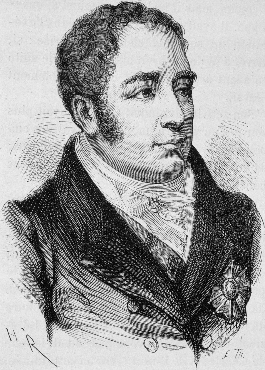 Retrato do Conde Pierre Bruno Daru (1767 - 1829). Gravura do final do século XIX em "Histoire de France" de H. Martin. de Unknown artist