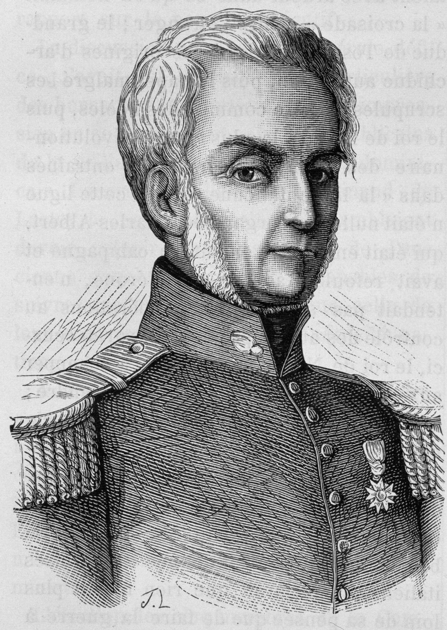 Retrato de Courtais. Gravura do final do século XIX em "Histoire de France" de H. Martin. de Unknown artist