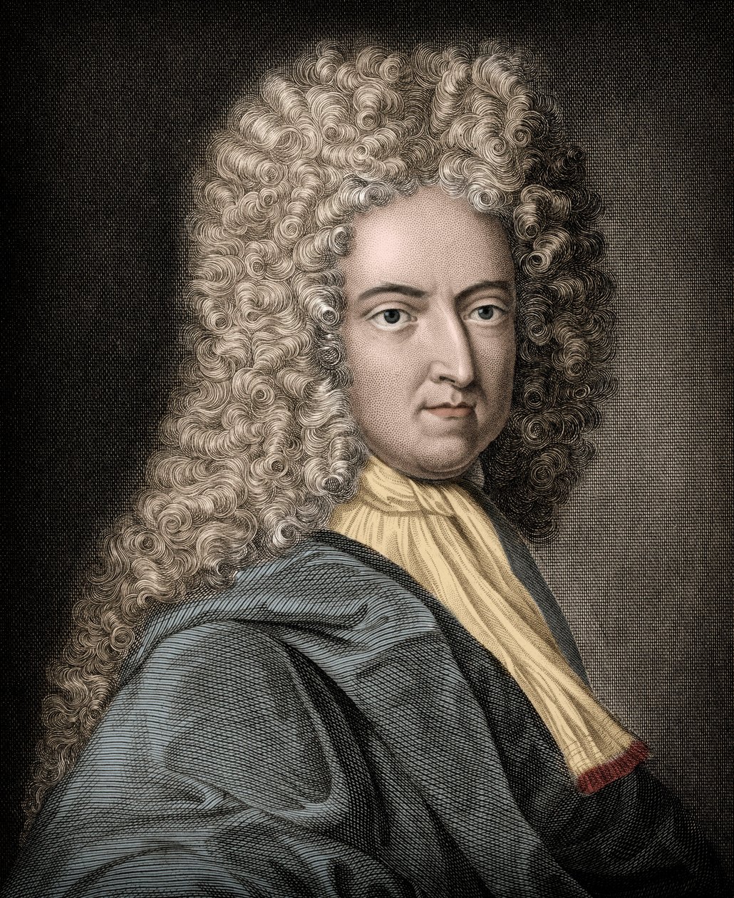 Retrato de Daniel de Foe ou Defoe (1660-1731), escritor e jornalista inglês - Daniel Defoe (1660-1731) - romancista e jornalista inglês de Unknown artist