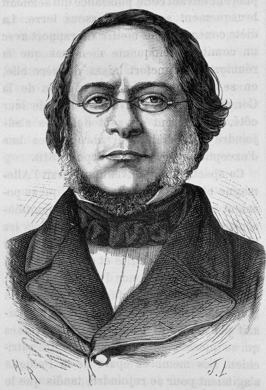 Retrato de Daniele Manin (1804 - 1857). Gravura do final do século XIX em "Histoire de France" de H. Martin. de Unknown artist