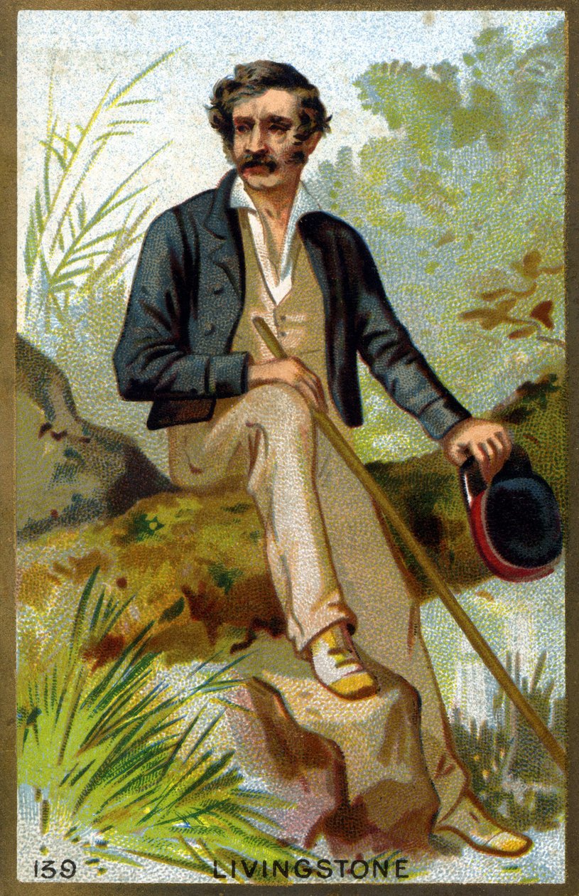 Retrato de David Livingstone (1813 - 1873). Cromolitografia do final do século XIX. de Unknown artist