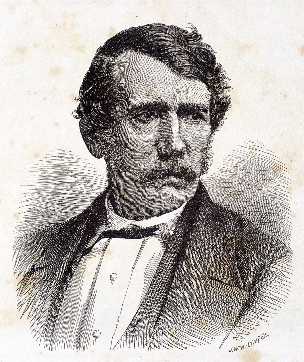 Retrato de David Livingstone, missionário e explorador britânico (1813-1873) - em "Tour du Monde", 2º semestre. 1875¿ de Unknown artist