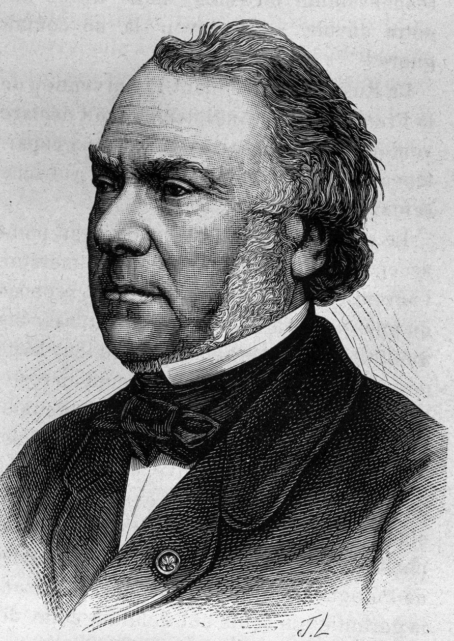 Retrato de Delangle. Gravura do final do século XIX em "Histoire de France" de H. Martin. de Unknown artist