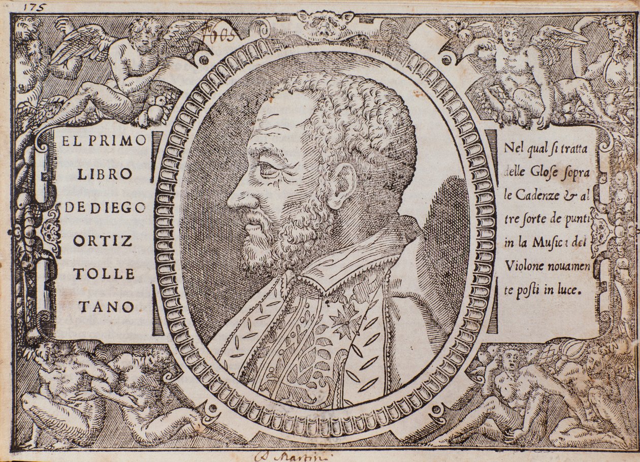 Retrato de Diego Ortiz Tolletano (Toledano) (xilogravura) de Unknown artist