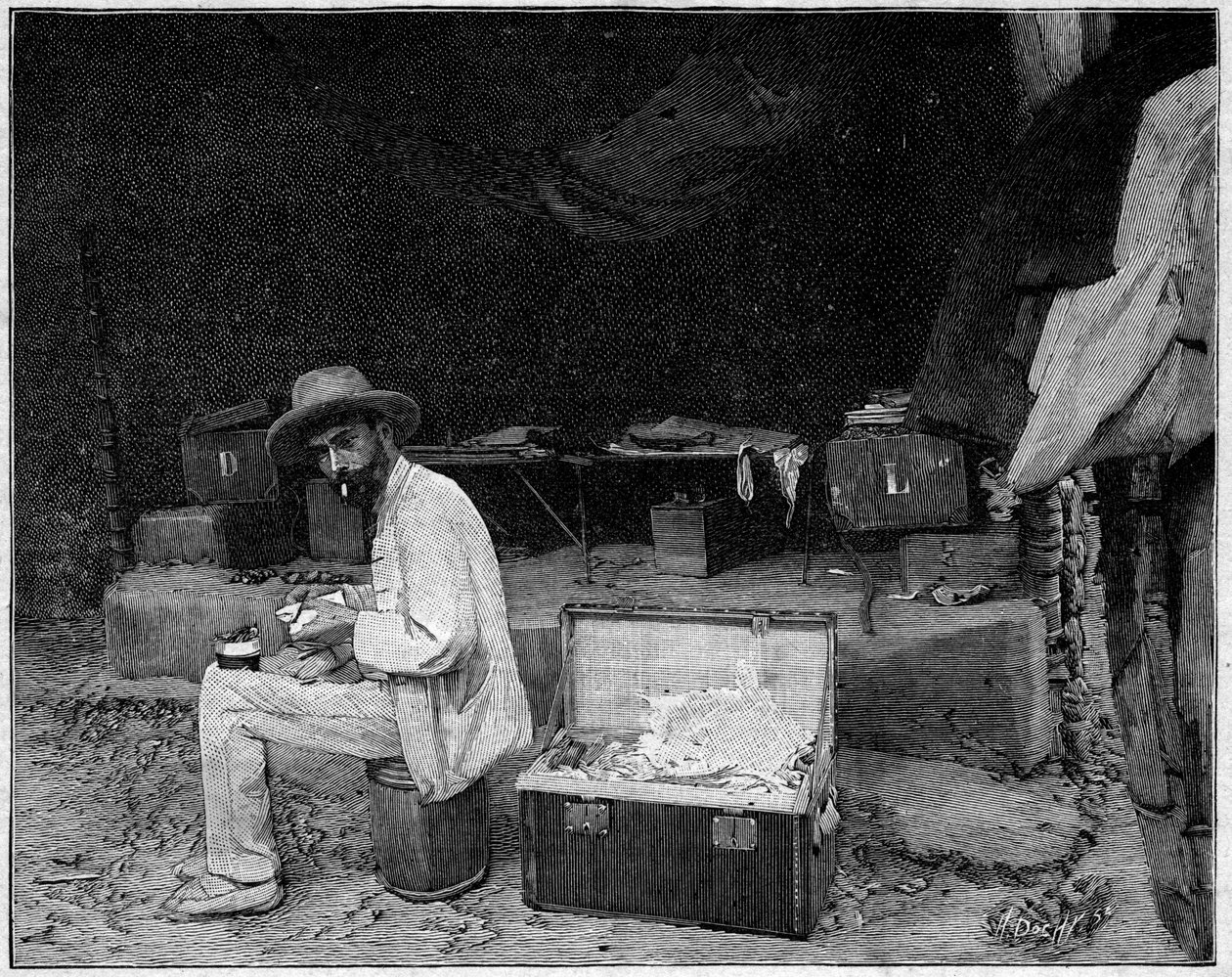 Retrato do Dr. Francois CROZAT (1858-1892), explorador francês de Unknown artist