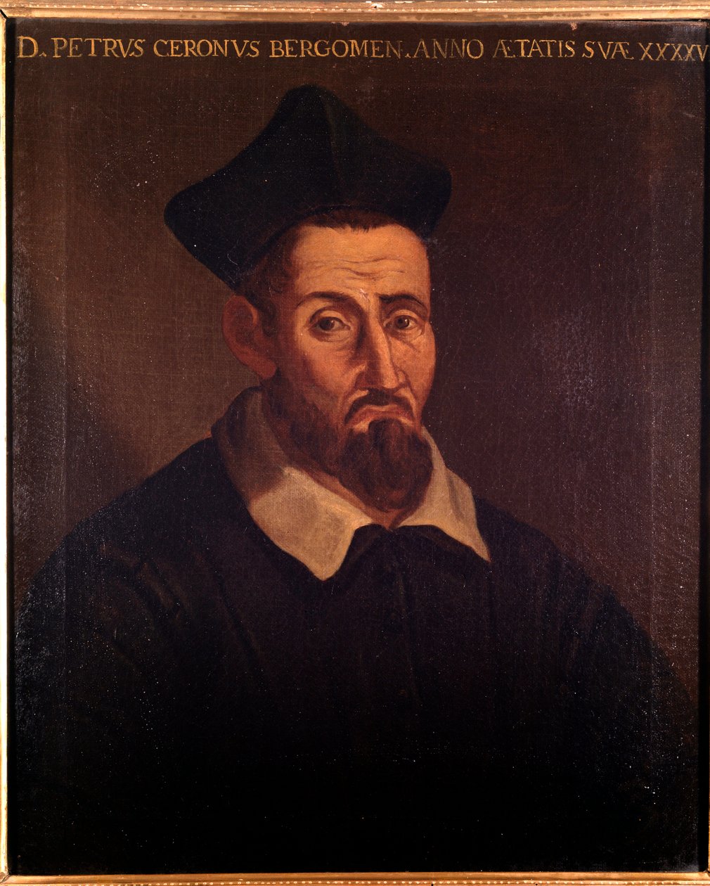 Retrato de Domenico Pietro Ceron, teórico da música italiana, cantor e padre (pintura de Unknown artist