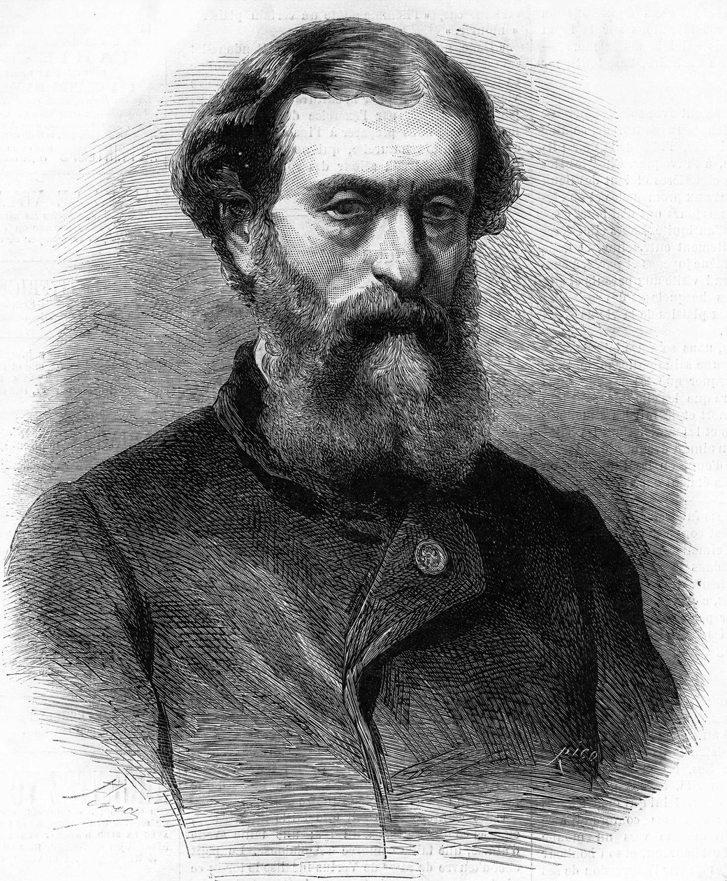 Retrato de Dom Eugenio de Ochoa (1833-1889) espanhol, homem de carta e político. de Unknown artist