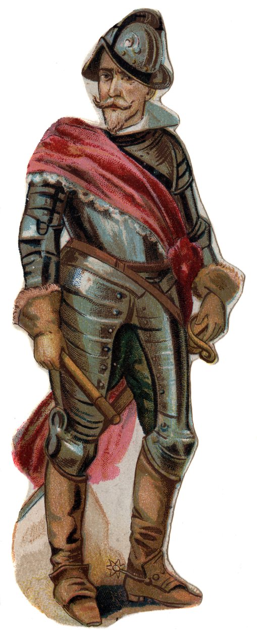 Retrato de Don Ferdinand (Fernando) Alvarez de Toledo, Duque de Alba (Alba) (1507-1582). Cromolitografia, final do século XIX. de Unknown artist