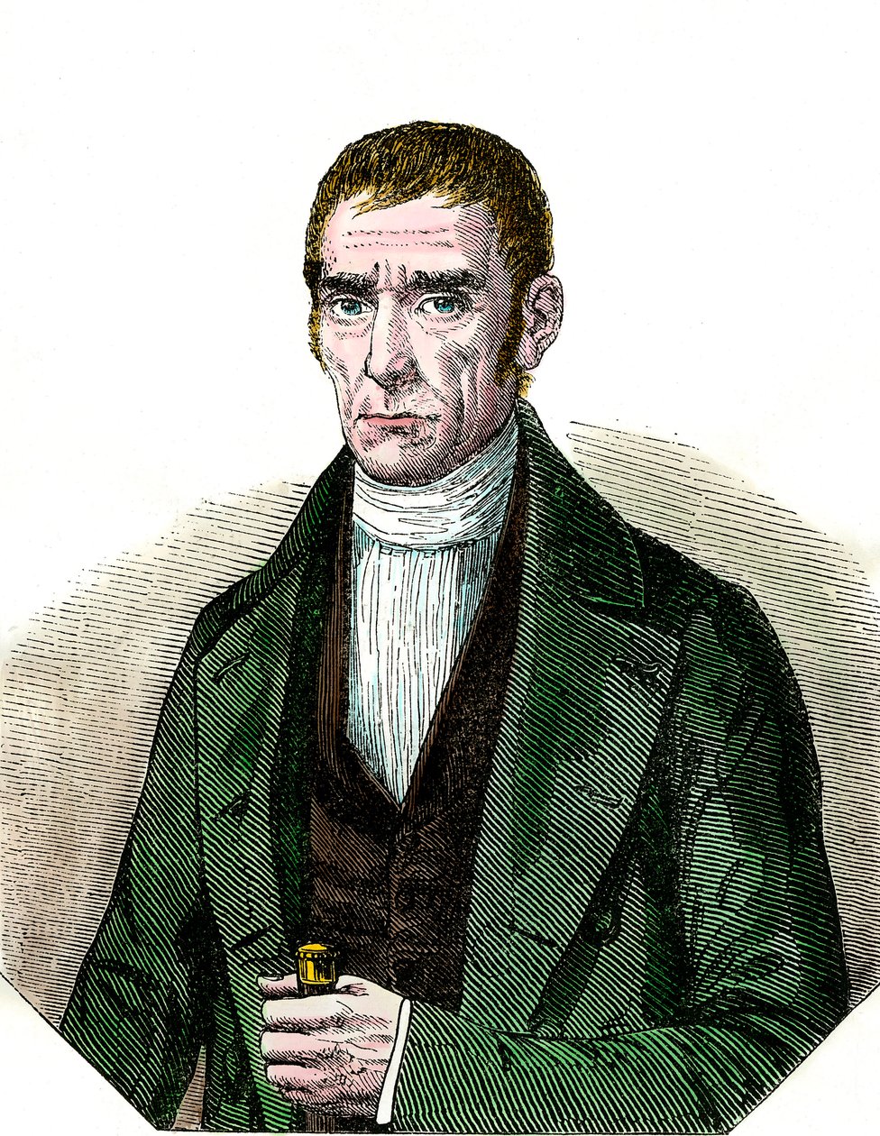 Retrato de Dom Joaquim Suares (1781-1868) Presidente da República do Uruguai. Gravura do século XIX. Col. Fora. de Unknown artist