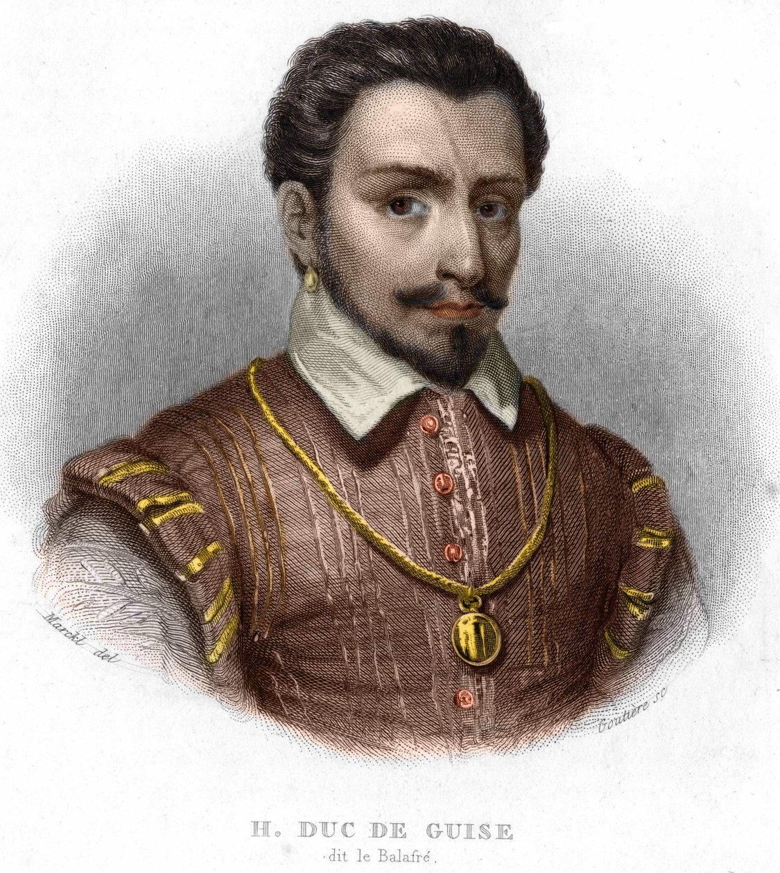 Retrato do Duque de Guise. François de Lorraine, Duque de Aumale, então 2º Duque de Guise Tenente-General Francês (1519 a 1563) de Unknown artist