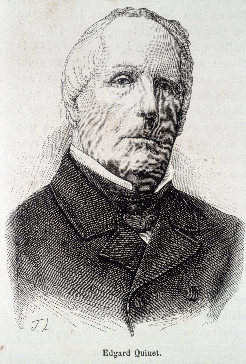 Retrato de Edgar (Edgard) Quinet, historiador francês (1803 - 1875) de Unknown artist