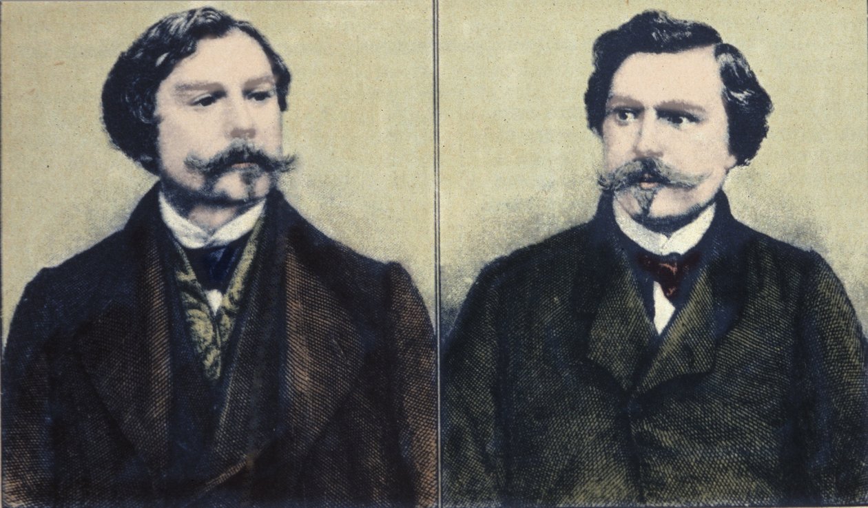 Retrato dos irmãos Edmond Goncourt (1822-1896) e Jules Goncourt (1830-1870), escritores. de Unknown artist