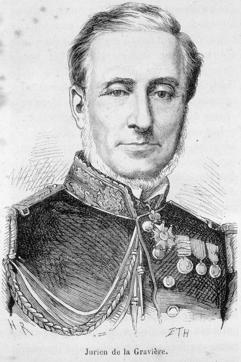 Retrato de Edmond Jurien de La Graviere (1812-1892), almirante francês. de Unknown artist
