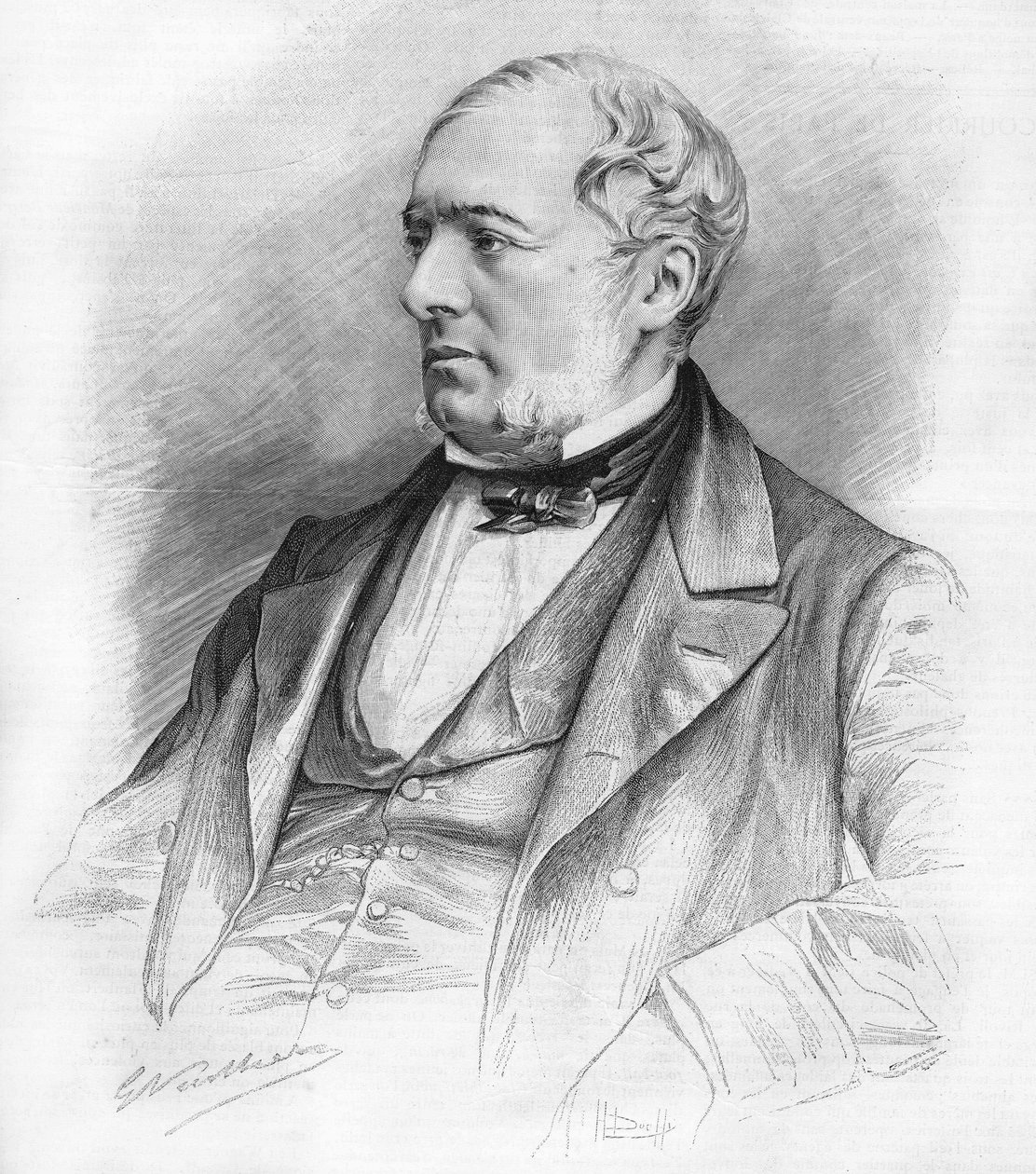 Retrato de Edouard Charton (1807-1890). escritor, político, advogado e São Simão. de Unknown artist