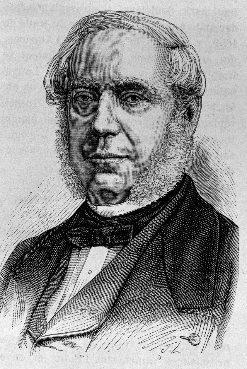 Retrato de Edouard Drouyn de Lhuys (1805 - 1881). Gravura do final do século XIX em "Histoire de France" de H. Martin. de Unknown artist
