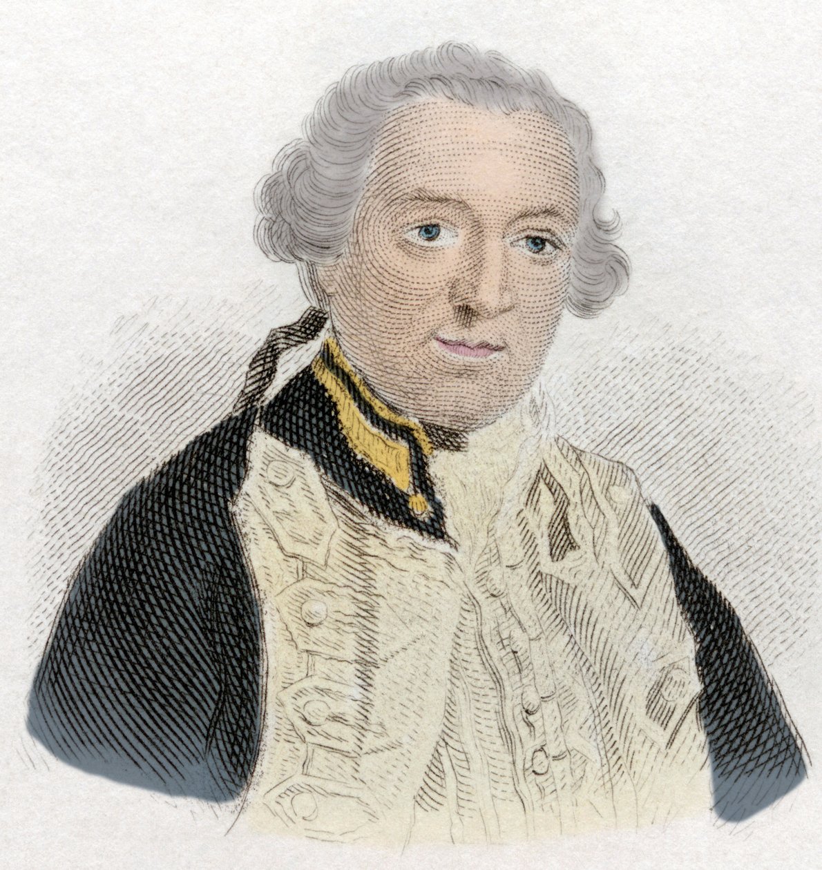 Retrato de Edward Boscawen (1711-1761), almirante e político inglês. Gravura do século XIX. de Unknown artist