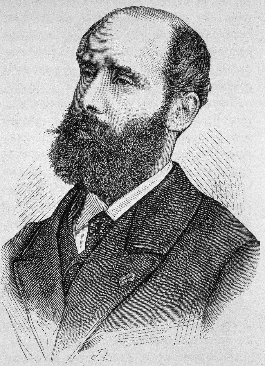 Retrato de Emile Keratry (1832-1904). Gravura do final do século XIX em "Histoire de France" de H. Martin. de Unknown artist