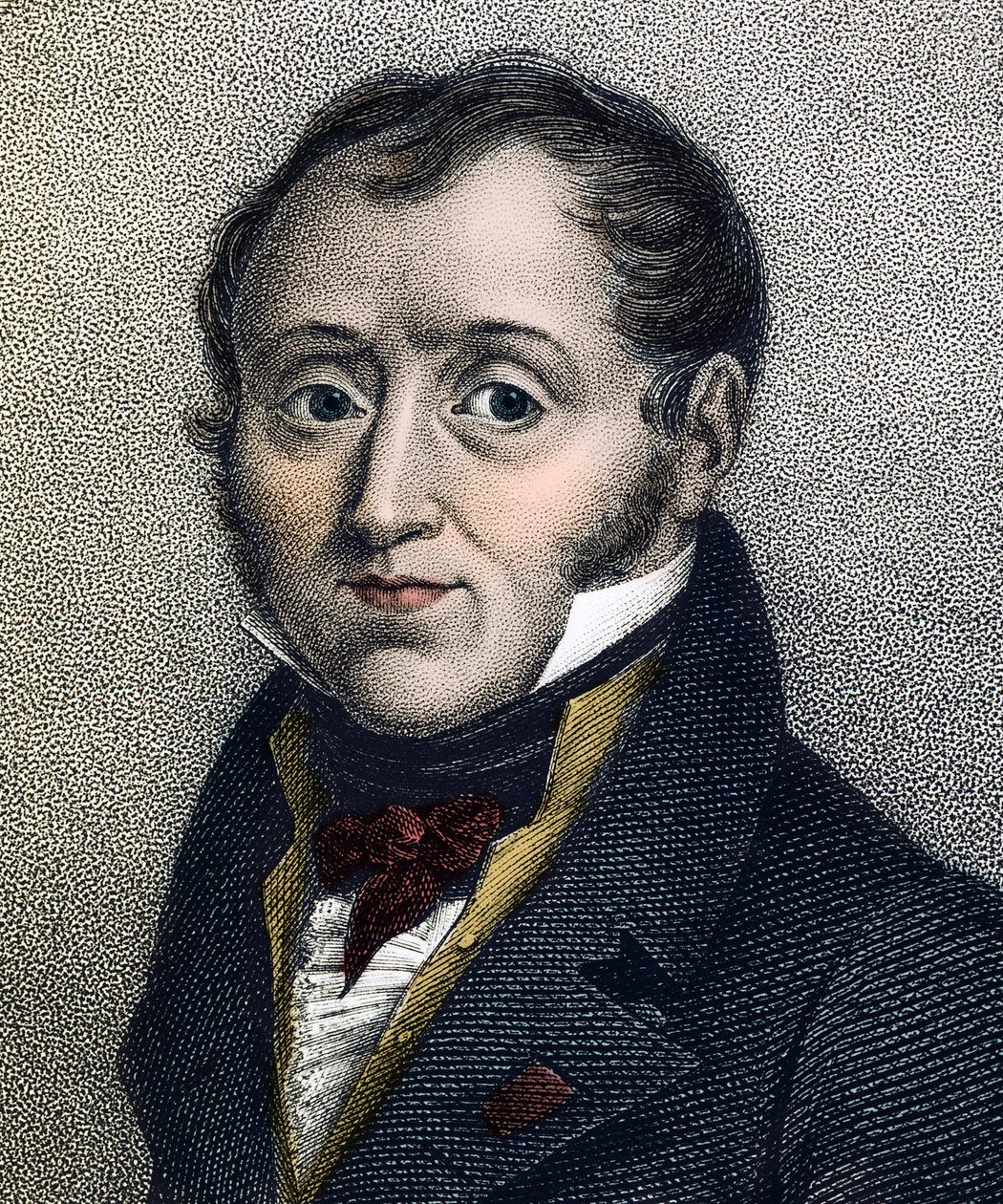 Retrato de Emmanuel de Las Cases (1766-1842) Historiador francês - gravura do século XIX de Unknown artist
