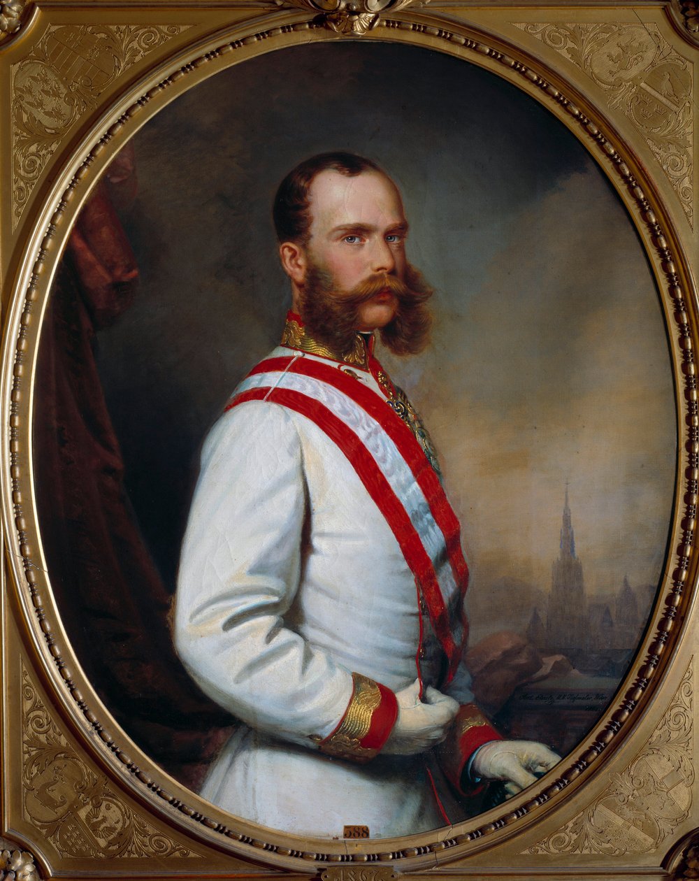 Retrato do Imperador Francisco José I (1830-1916). Pintura anônima 1867. Nancy, Musee Historique Lorrain de Unknown artist