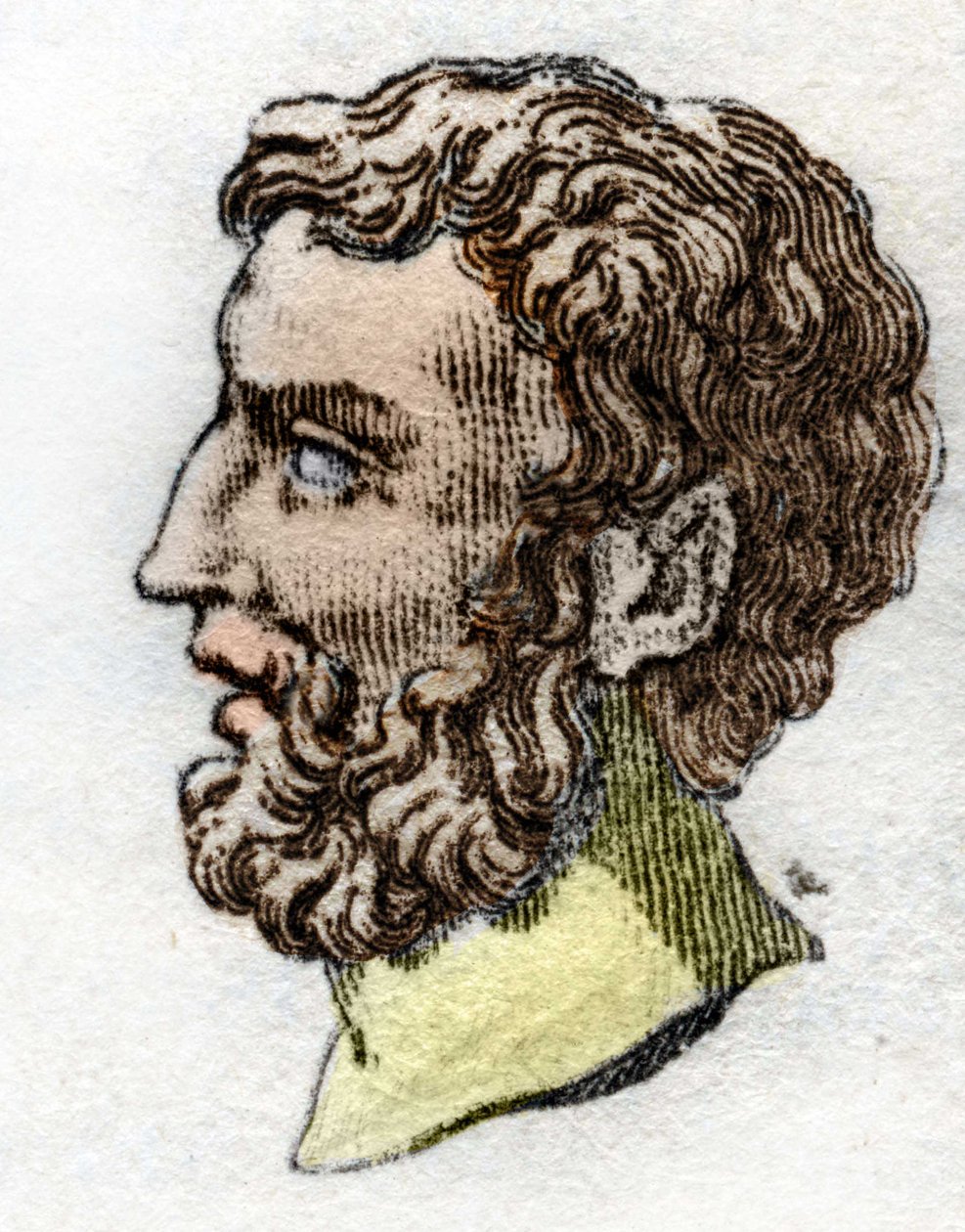 Retrato de Epaminondas general e estadista boetiano pertencem ao Partido Democrata (-418 - -362). de Unknown artist