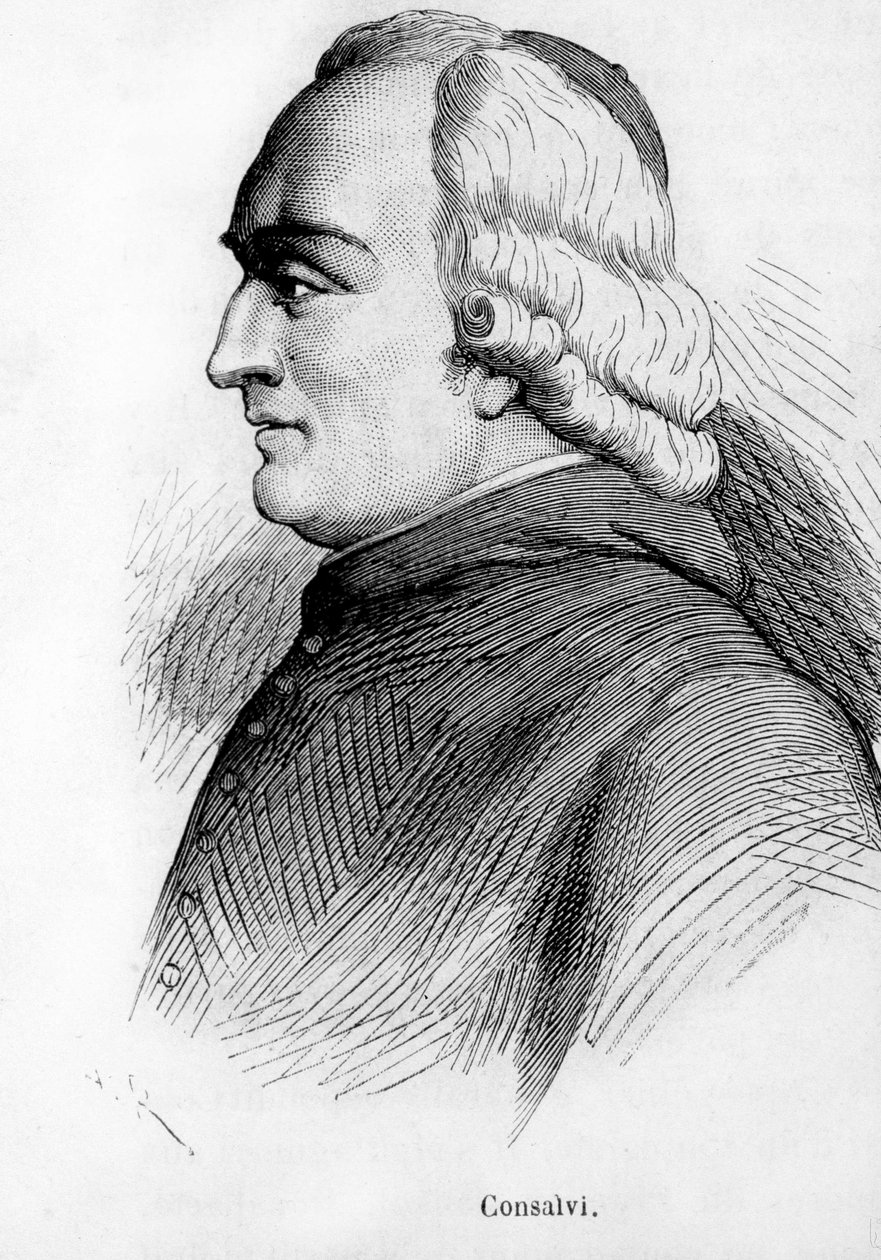 Retrato de Ercole Consalvi (1757-1824), Cardeal Secretário de Estado de Pio VII. de Unknown artist