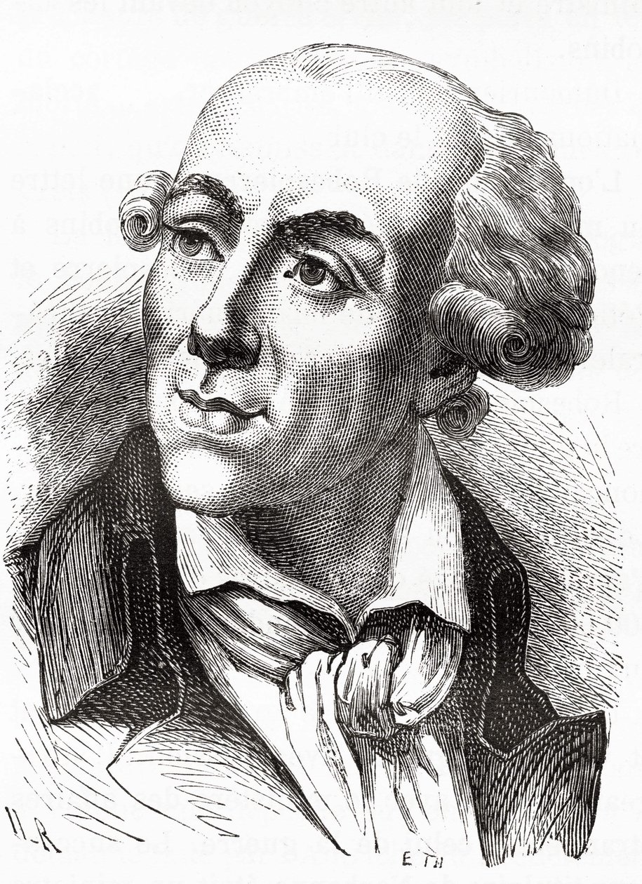 Retrato de Etienne Clavière (1768 - 1793), Ministro das Finanças do governo Girondin (Março 1792) - na Histoire de France de Henri Martin. sd. século XIX. de Unknown artist