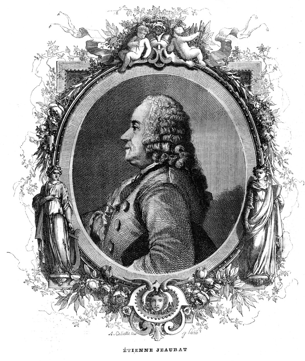 Retrato de Etienne Jeaurat (1699-1789) pintor e cartoonista francês. de Unknown artist