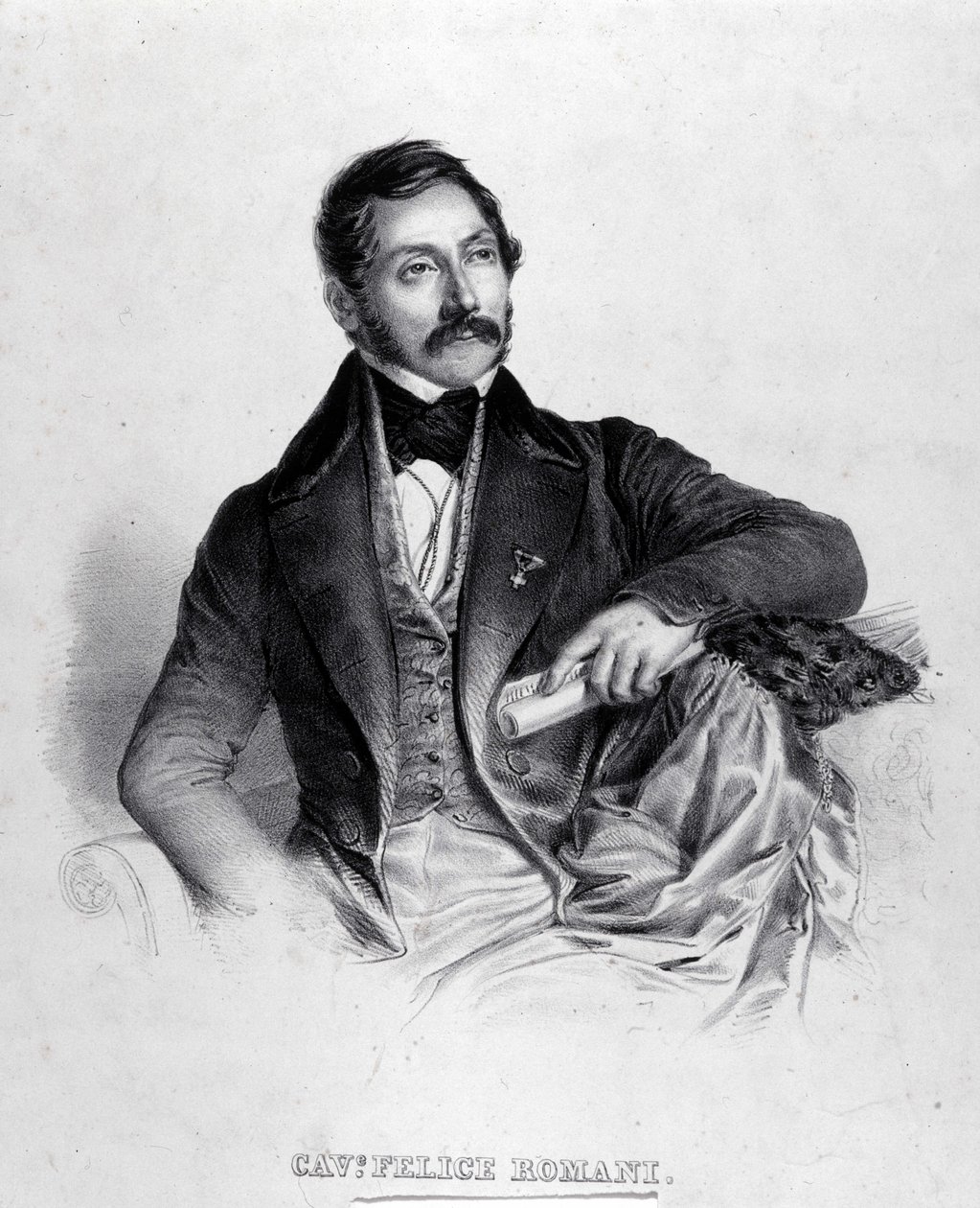 Retrato de Felice Romani, libretista, poeta e crítico Iltaliano (1788-1865). de Unknown artist