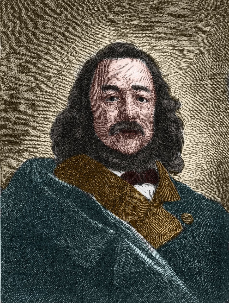 Retrato de Ferdinand Freiligrath (1810-1876) escritor alemão. de Unknown artist